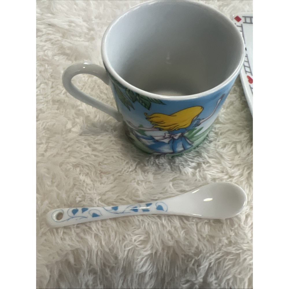 2010 Alice In Wonderland Tea Party 2 Teacups, Saucers, Spoons By Paul Cardew - Picture 5 of 16